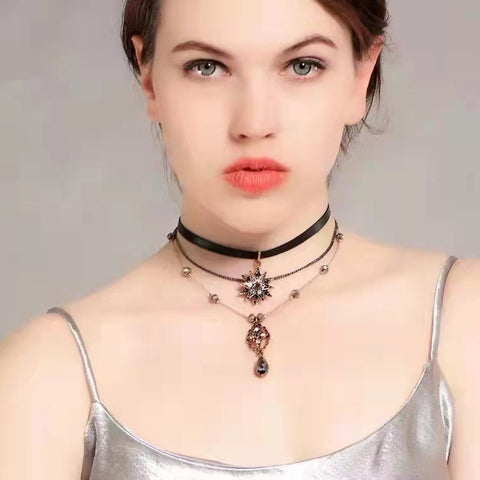 Punk Gothic steam Gothic collar lo collarbone chain accessory(Discount product)