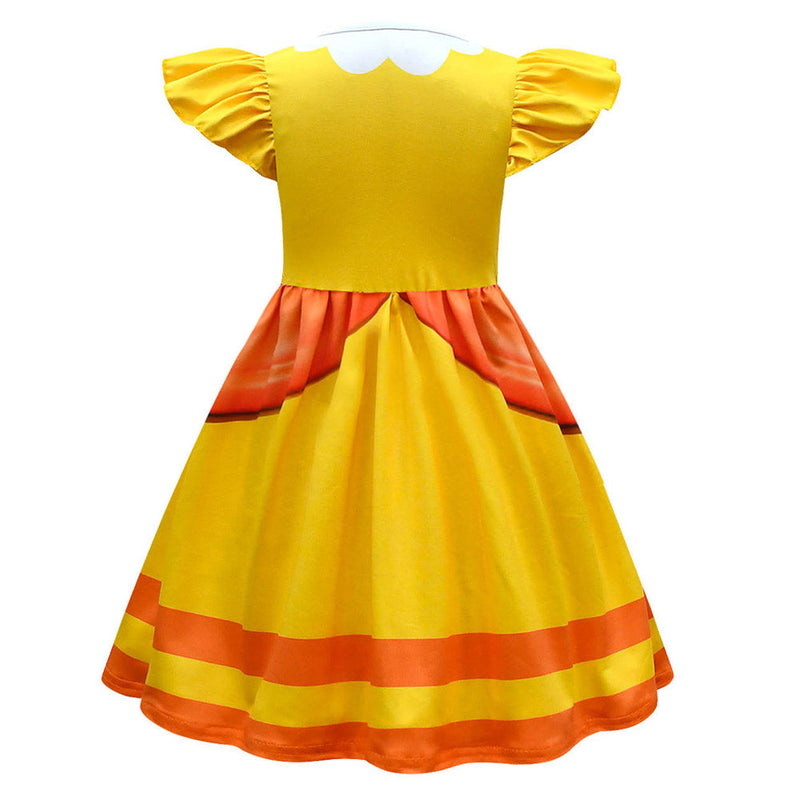 SeeCosplay Peach The Super Mario Bros Cosplay Costume Kids Girls Dress Outfits Halloween Carnival Party Disguise Suit GirlKidsCostume Female