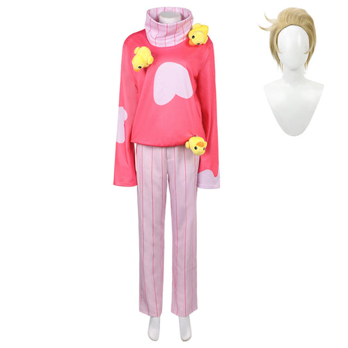 Hazbin Hotel Lucifer Pink Cosplay Sleepwear For Adult Man Halloween Costume
