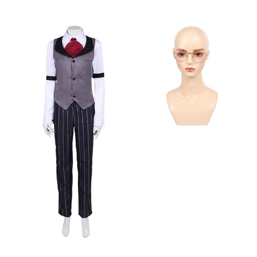 Hazbin Hotel Sir Pentious Grey Outfit Cosplay Costume For Adult Female Halloween Costume