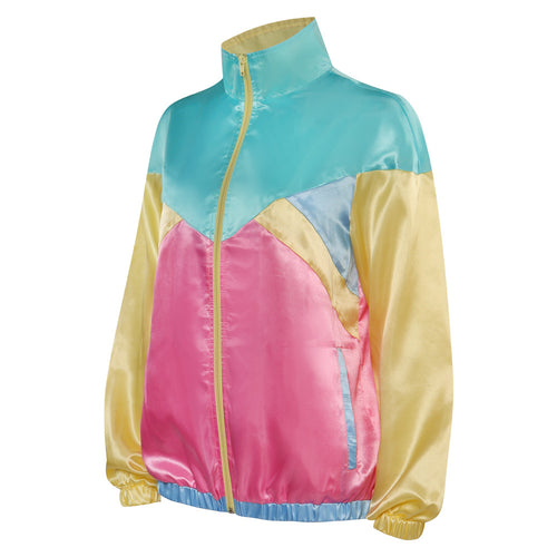 2 Piece Windbreaker Outfits 80s tracksuit women Cosplay Costume Outfits Halloween Carnival Party Suit Women 80s Costume
