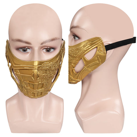 2021 Mortal Kombat Scorpion  Mask Cosplay Latex Masks Helmet Masquerade Halloween Party Costume Props