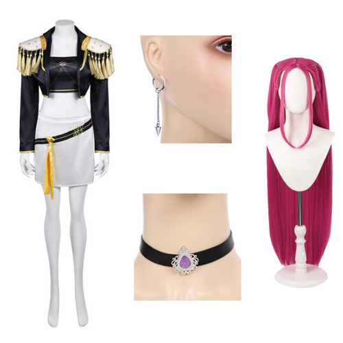 Mira Cosplay Black Leather Stage Outfit For Adult Female Halloween Carnival Suit-Seecosplay