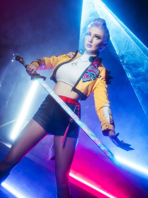 Rumi Cosplay Costume - Yellow Jacket Stage Outfit for Women Halloween Party