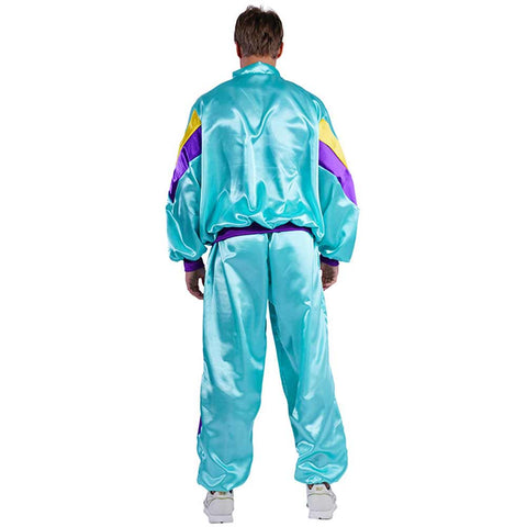 80S 90S Retro hip-hop Tracksuit Cosplay Costume Adult Jacket Pants Sportwear Outfits Halloween Carnival Party Suit