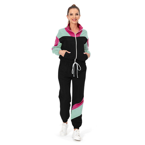 80s women Cosplay Costume Outfits Halloween Carnival Suit tracksuit