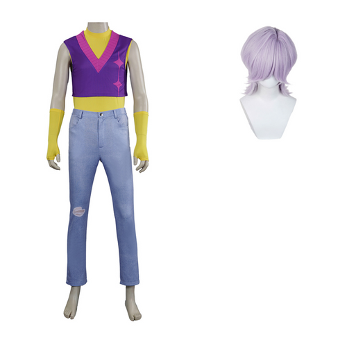 Mystery Cosplay Purple Top Trousers Set For Adult Man Halloween Carnival Suit-Seecosplay