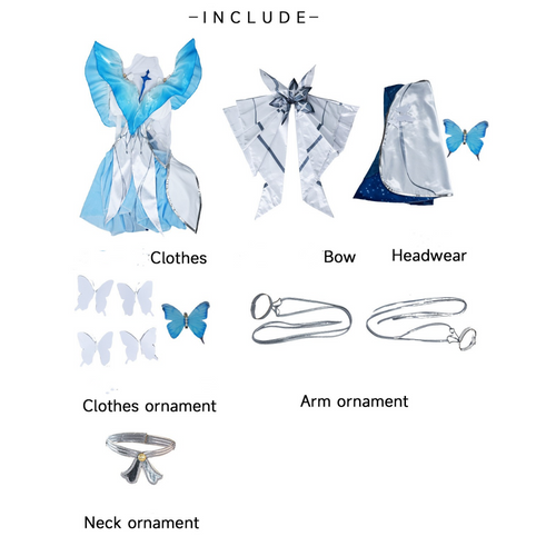 Wuthering Waves Costume The Shorekeeper Women Blue Dress Adult Female Halloween Carnival Suit