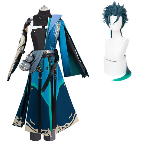 Wuthering Waves Costume Jiyan Cosplay Blue Outfit Adult Male Halloween Carnival Suit