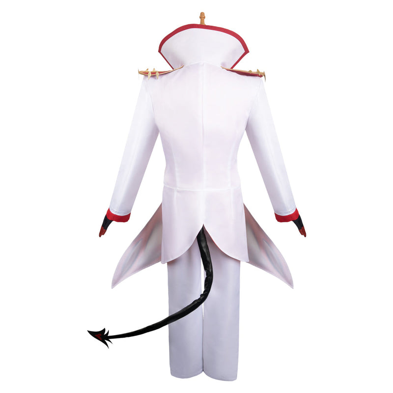 SeeCosplay Hazbin Hotel Lucifer White Suit Cosplay Costume Outfits Halloween Carnival Suit