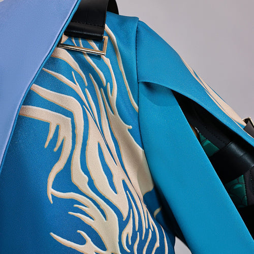 Wuthering Waves Costume Jiyan Cosplay Blue Outfit Adult Male Halloween Carnival Suit