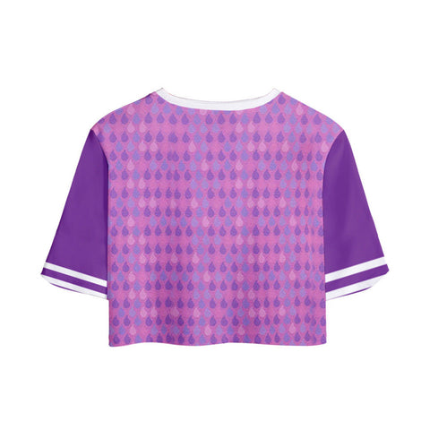 SeeCosplay Amber Wade  Kids Children Cosplay Short Sleeve Purple Top Casual Street T-shirt BoysKidsCostume