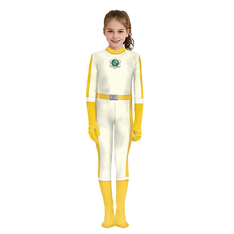 SeeCosplay The Super Mario Bros. Princess Daisy Kids Girls Cosplay Costume Jumpsuit Outfits Halloween Carnival Suit