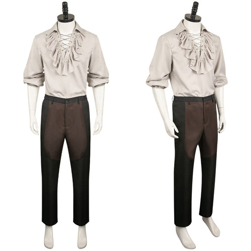 Baldur's Gate 3:Astarion Shirt Pants Wig Full Set Halloween Costume Cosplay Costume