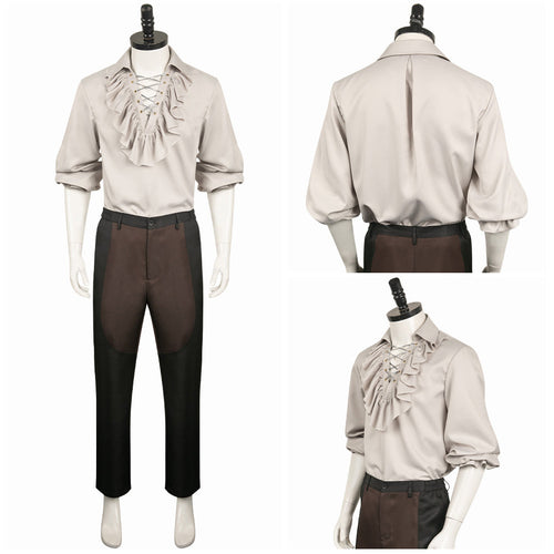 Baldur's Gate 3:Astarion Shirt Pants Wig Full Set Halloween Costume Cosplay Costume