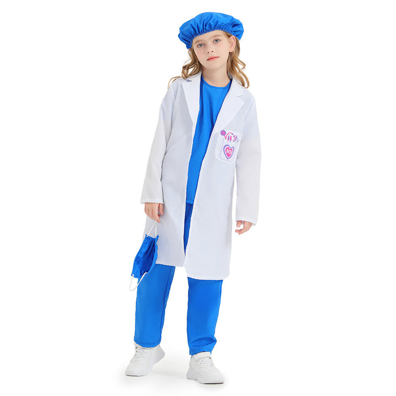 SeeCosplay Doctor Blue Kids Cosplay Costume Outfits Halloween Carnival Party Disguise Suit BoysKidsCostume