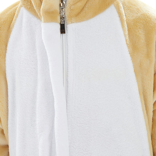 Children Animal Pajamas Cartoon Fennec Fox Onesies Kids Warm Flannel Hooded Sleepwear