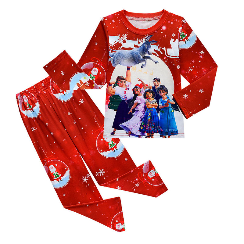 Christmas Encanto Sleepwear Pajamas Set Cosplay Costume Outfits Halloween Carnival Party Suit