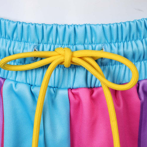 Cosplay Costume Outfits Halloween Carnival Suit Rainbow 2-piec Tracksuits