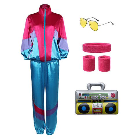 Costume Outfit Set for Adult Cosplay Costume Outfits Halloween Carnival Suit 80s Workout Costume Halloween Cosplay