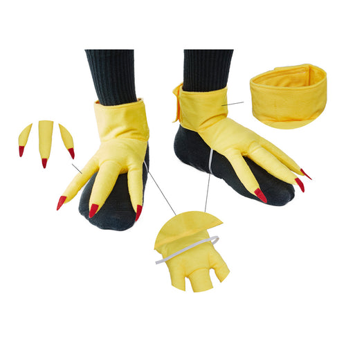 Cyborey White Adult Chicken Costume Feather Tail Costume Pattern and Mask Halloween cos