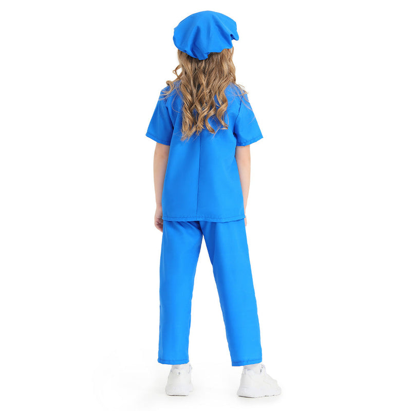 SeeCosplay Doctor Blue Kids Cosplay Costume Outfits Halloween Carnival Party Disguise Suit BoysKidsCostume