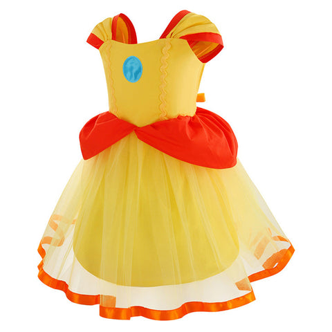 SeeCosplay The Super Mario Bros. Daisy Kids Girls Cosplay Costume Dress Halloween Carnival Party Suit GirlKidsCostume