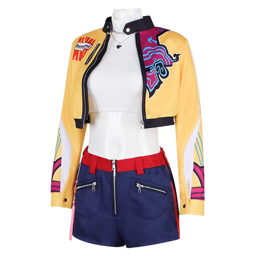 HUNTRIX KPOP K Pop Demon Hunters Rumi Zoey Mira Costume Cosplay Bambini HUNTRIX KPOP K Pop Demon Hunters Rumi Zoey Mira Costume Cosplay Bambini