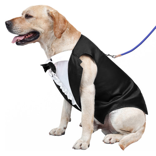 Dog Tuxedo Halloween Pet Costumes Cosplay Costume Outfits Halloween Carnival Party Suit Dog Wedding Costums