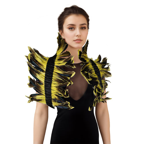 Feather cape Stage performance costumes Feather Cosplay Costume Outfits Halloween Carnival Suit