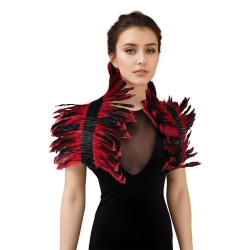 feather Feather cape Stage performance costumes Cosplay Costume Outfits Halloween Carnival Suit