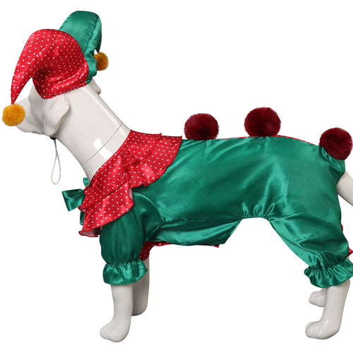 halloween costume Pet dog clown Cosplay Costume Outfits Halloween Carnival Party Suit
