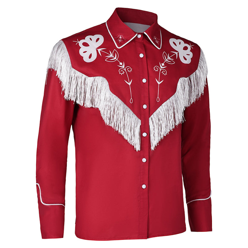 Ken Cosplay Costume Outfits Halloween Carnival Suit Western shirt Red fringed jacket Retro tassels Tassel jacket Barbie