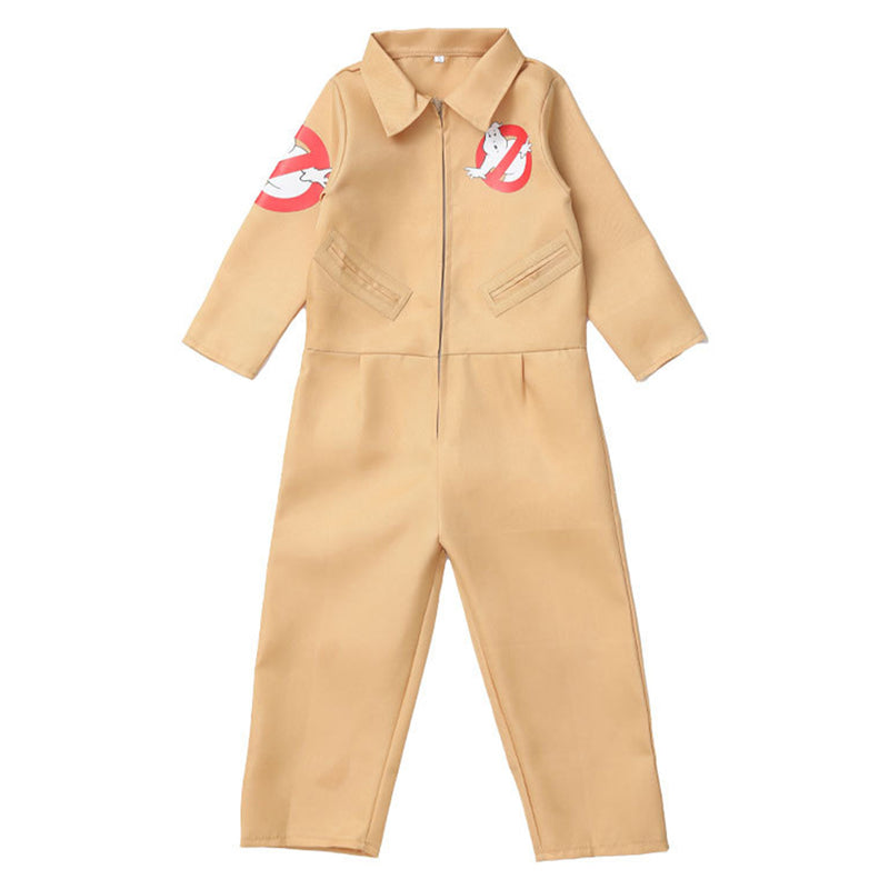Kida Children Ghostbusters Cosplay Costume Boys Jumpsuit Bag Outfits Halloween Carnival Party Suit