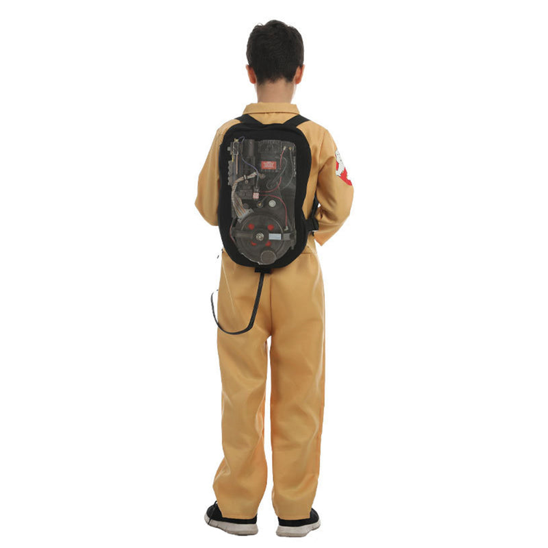 Kida Children Ghostbusters Cosplay Costume Boys Jumpsuit Bag Outfits Halloween Carnival Party Suit