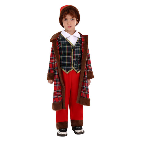 SeeCosplay Kids Children Christmas Scotland Costume Santa Clau Cosplay Costume Outfits Christmas Carnival Suit