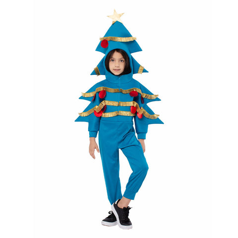 SeeCosplay Kids Children Christmas Tree Blue Cosplay Costume Outfits Christmas Carnival Suit