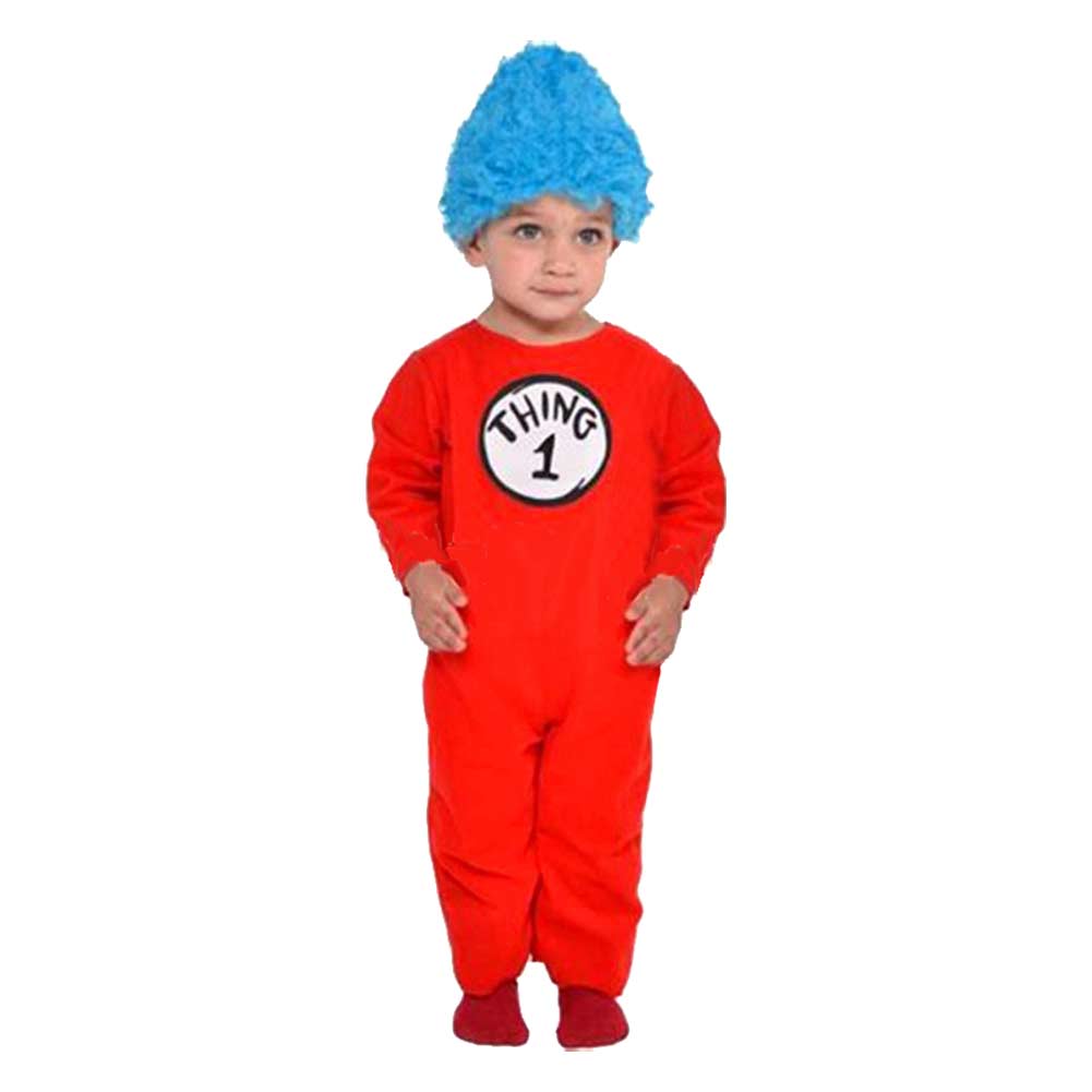 Dr. Seuss The Cat In The Hat Premium Kids Costume – X-Small Size With Jumpsuit, Hood & Gloves