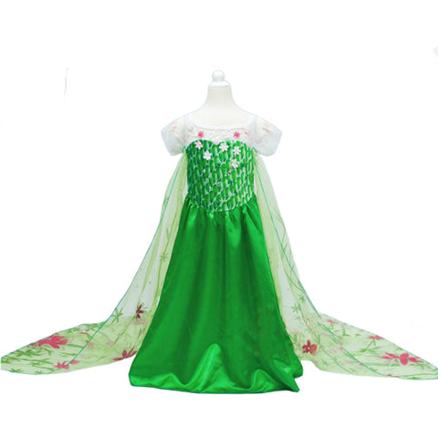 Kids Children Elsa Cosplay Costume Outfits Halloween Carnival Disguise Suit