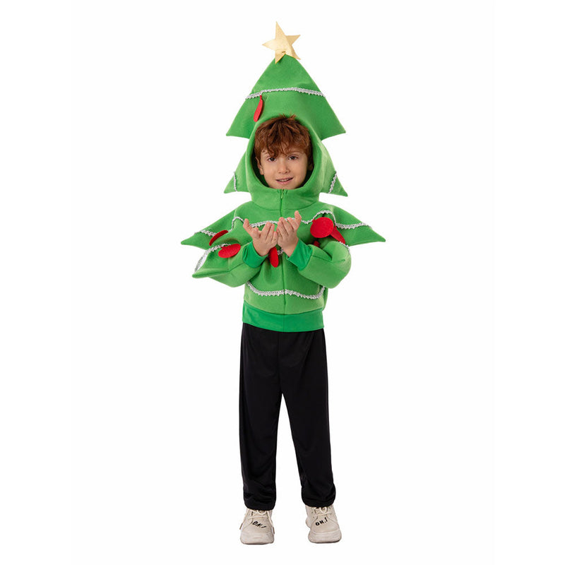 SeeCosplay Kids Children Green Jacket Outfits Christmas Tree Cosplay Costume Christmas Carnival Suit