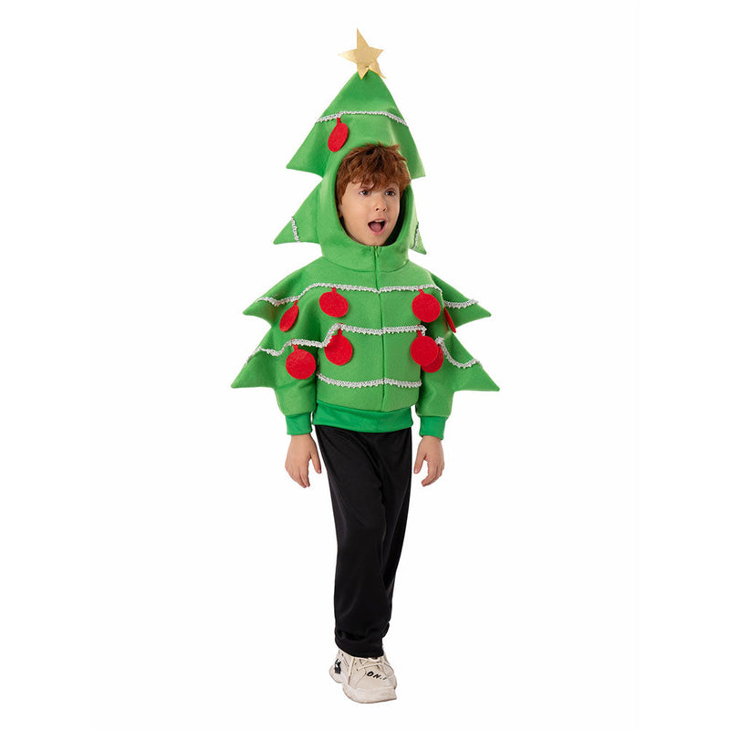 SeeCosplay Kids Children Green Jacket Outfits Christmas Tree Cosplay Costume Christmas Carnival Suit BoysKidsCostume