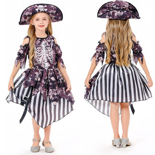 Kids Pirates Cosplay Costume Outfits Halloween Carnival Suit