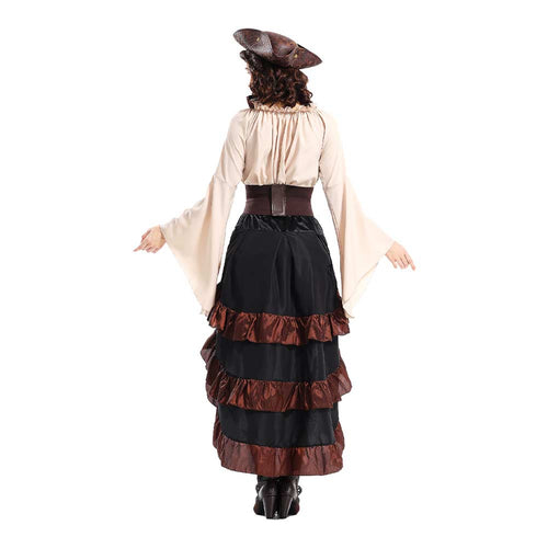 Medieval Pirates Stage Performance Cosplay Costume Outfits Halloween Carnival Suit