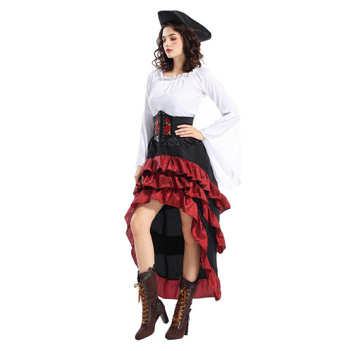 Medieval Pirates Stage Performance Cosplay Costume Outfits Halloween Carnival Suit