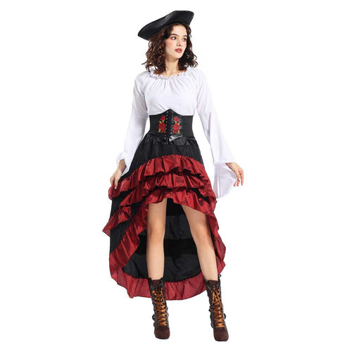 Medieval Pirates Stage Performance Cosplay Costume Outfits Halloween Carnival Suit