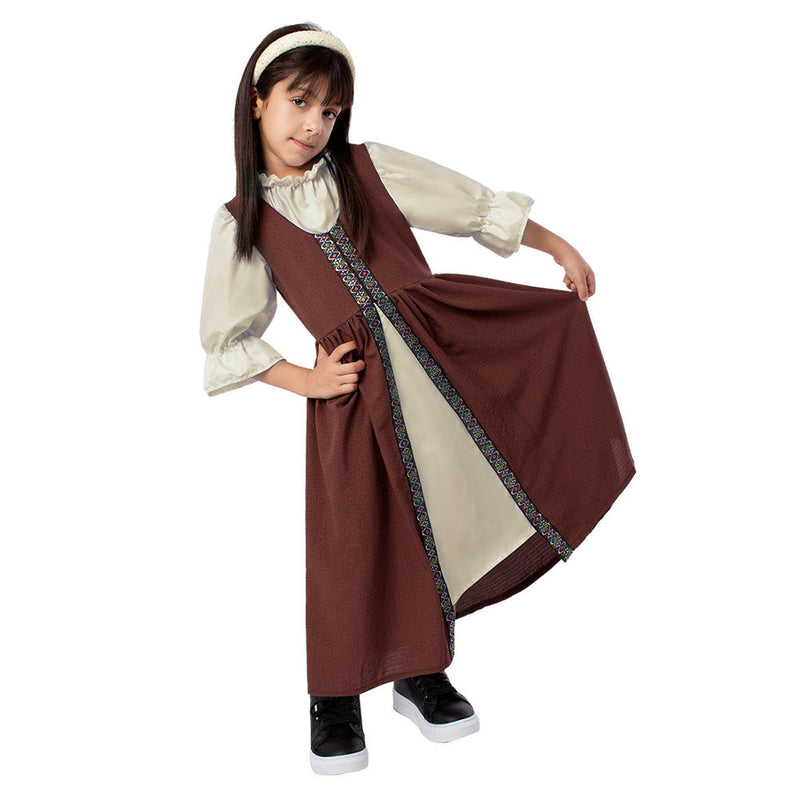 Purim costumes Medieval Retro  Party Palace Costume Stage Performance Costume Children‘s Performance Halloween Carnival Suit