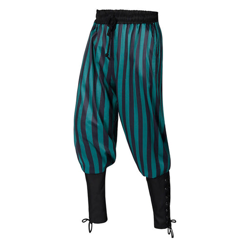 Medieval Vintage Stripe Strap Pirate Pants Cosplay Costume Outfits Halloween Carnival Suit