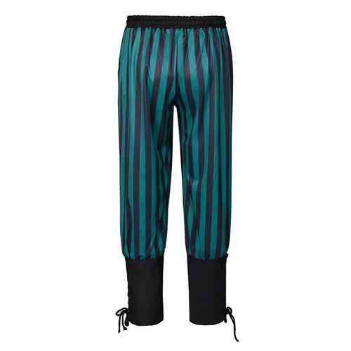 Medieval Vintage Stripe Strap Pirate Pants Cosplay Costume Outfits Halloween Carnival Suit