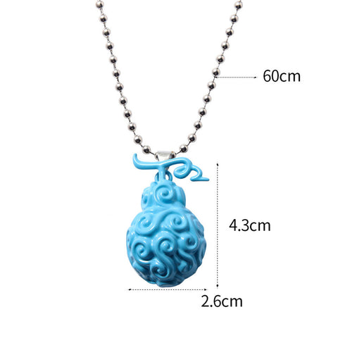 One Piece Devil Fruit Luffy Necklace Devil Nut Neck Chain Fashion Jewelry  Choker Gifts Accessories