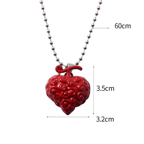 One Piece Devil Fruit Luffy Necklace Devil Nut Neck Chain Fashion Jewelry  Choker Gifts Accessories